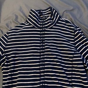 L.L Bean sweater striped navy blue/ white